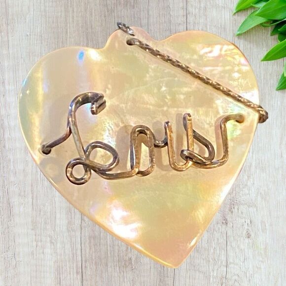 Vintage Mother of Pearl Sweetheart Pin Lois - Picture 2 of 9